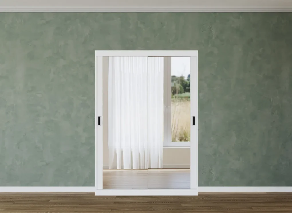 Set dormitor alb pat tapitat - Blanco - Configuratia 6