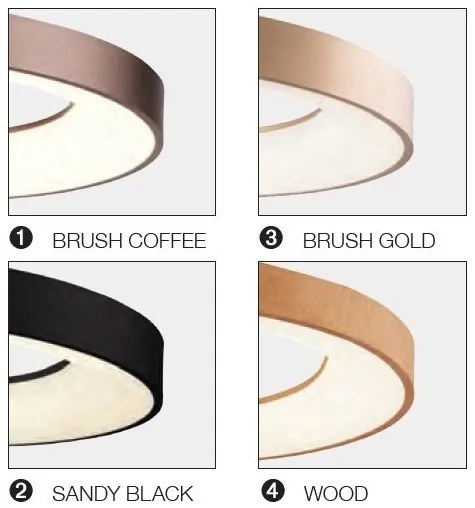 Lustra LED cu telecomanda design circular SANTANA 80 CCT BK