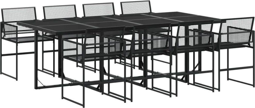 vidaXL Set mobilier de grădină, 9 piese, poliratan