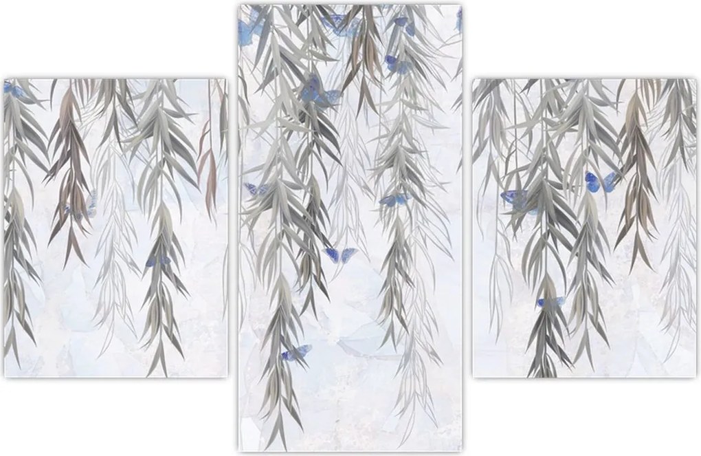 Tablou - Crenguțe de salcie cu fluturi (90x60 cm)