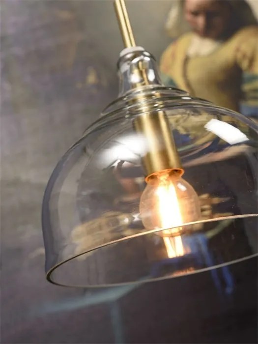 Lustra, Pendul elegant din sticla Brussels transparent/gold, round