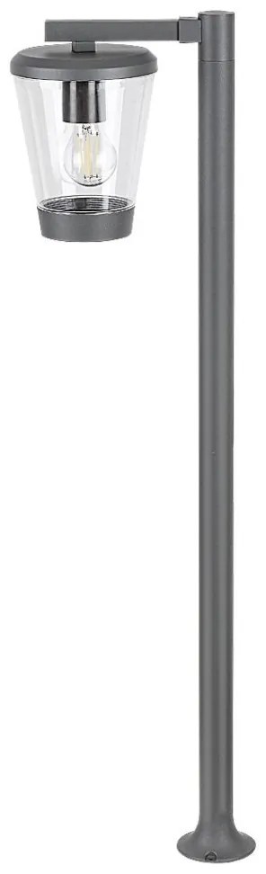 Stalp mediu pentru iluminat exterior design modern IP44 Savano antracit