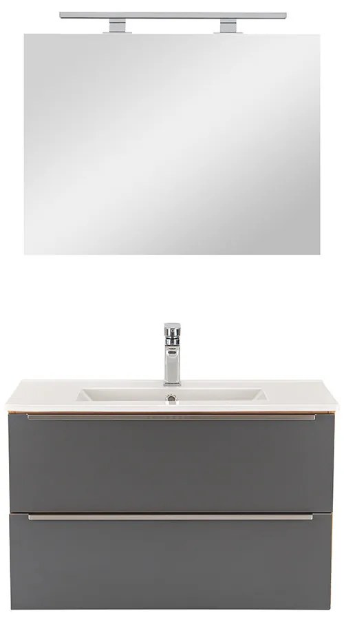 Mobilier complet de baie Vario Trim 80 stejar-antracit