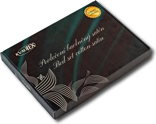 Lenjerie de pat satinată Luxury Collection albă, 140 x 200 cm, 70 x 90 cm