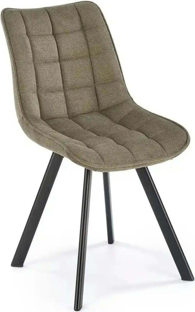 Scaun K549, verde/negru, stofa clasica/metal, 46x61x84 cm