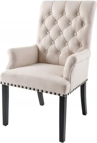 Set 2 scaune cu brate stil baroc Castle bej