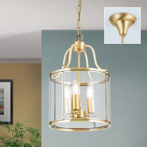 Orion - Lustră cu lanț BRUNO 3xE14/40W/230V Ø 25 cm aurie