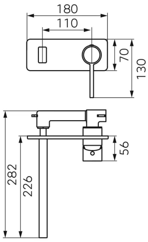 Baterie lavoar FDesign Zaffiro, montaj incastrat, corp ingropat inclus, alb mat - FDSFD1-ZFR-3PA-33