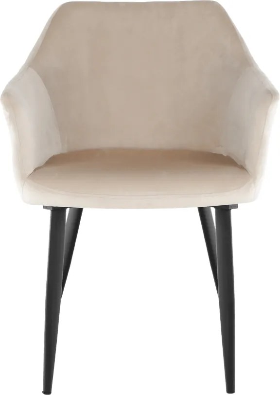 Scaun, material bej / picioare negre, ODOVEL