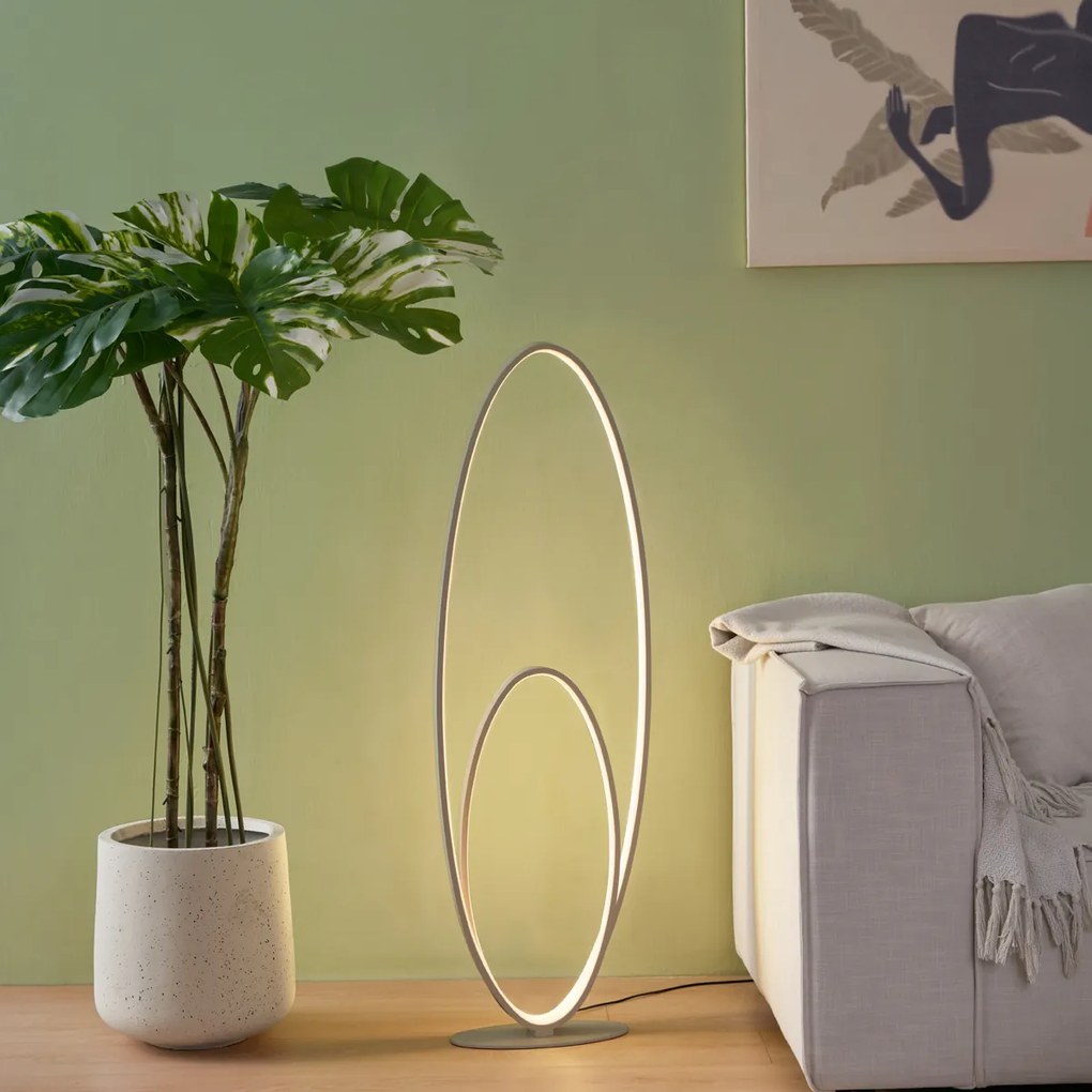 Lampă de podea de designer Bej Inclusiv LED Reglabilă în 3 trepte - Boomerang