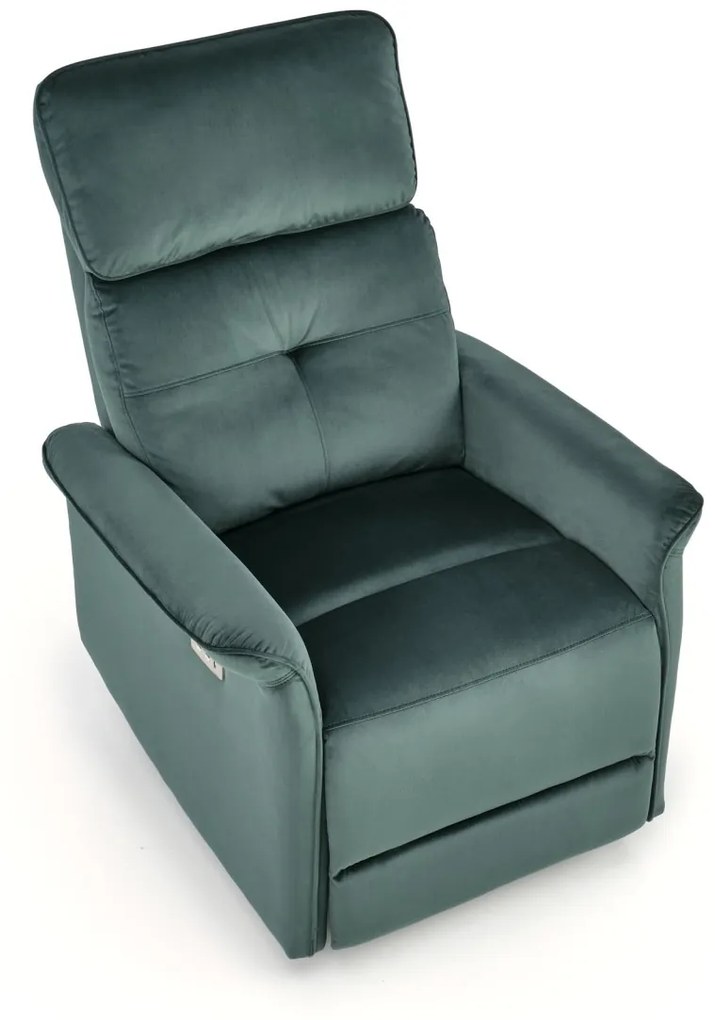 Fotoliu recliner Semir velvet verde H108 cm