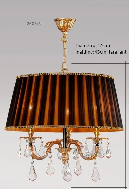 Lustra LUX cu cristale Asfour diametru 55cm Sandra 2605/3 Bejorama