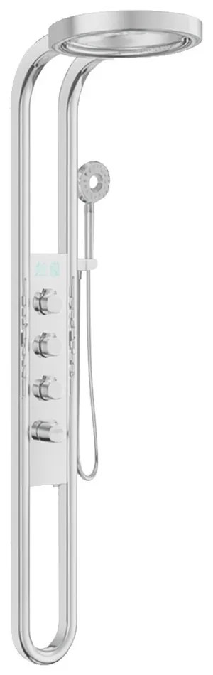 Panou de duș cu hidromasaj Aquajet crom