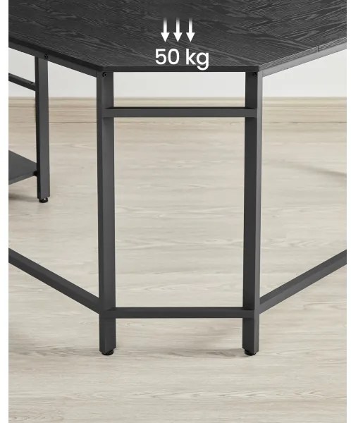 Birou de colț SOLEA, negru