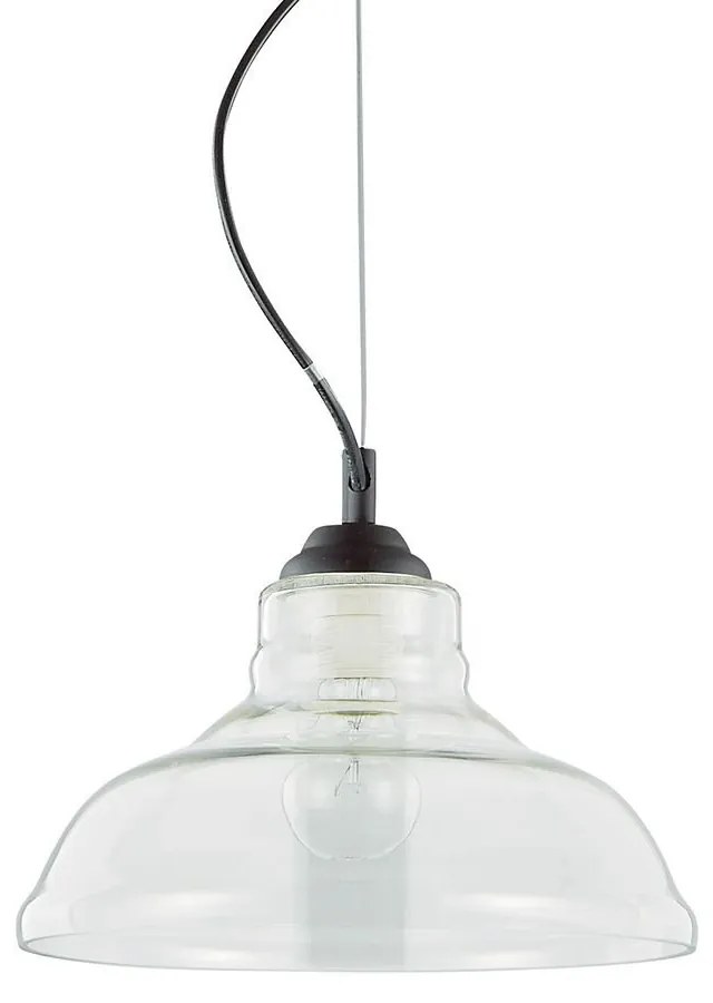 Lustra diametru 28cm, din sticla suflata manual, BISTRO SP1 PLATE 112336