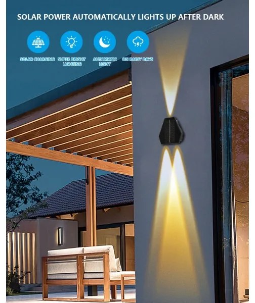 Immax 08488L - Lampă solară LED de perete cu senzor LED/2W/5V IP54