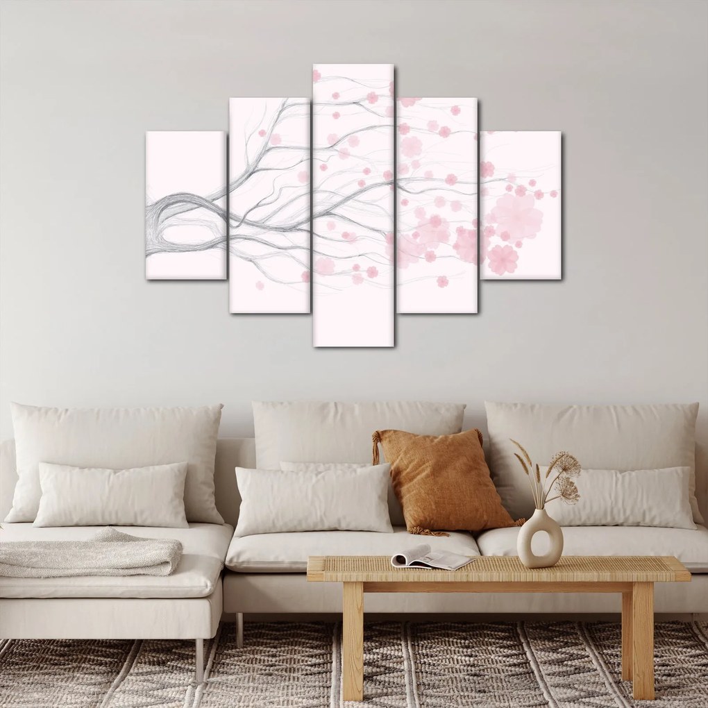 Tablou - Flori roz (150x105 cm)