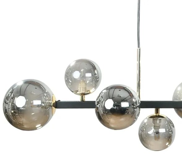 Zuma Line 1214 - Candelabru suspendat pe cablu SERENITY, 10 x G9/8W/230V, negru/fumuriu