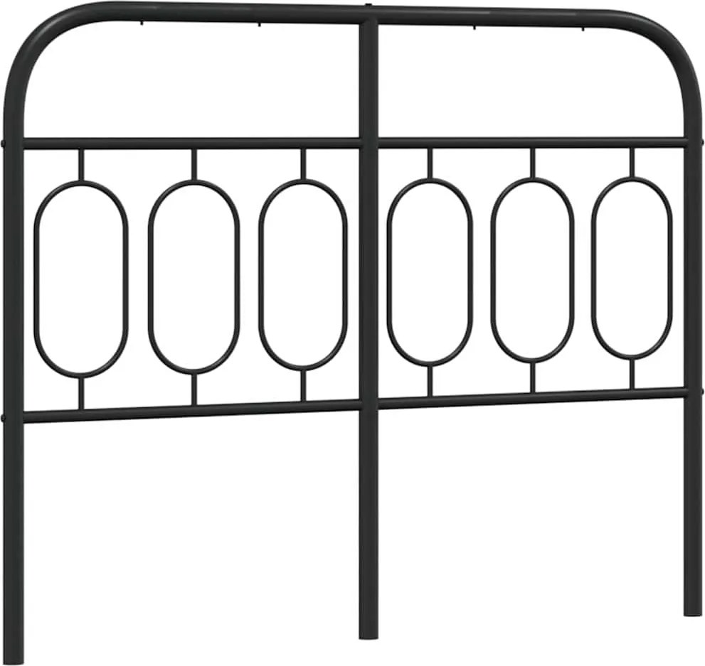 vidaXL Tăblie de pat de schimb metalică, negru, 120 cm