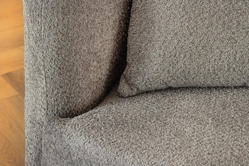 Canapea semicirculara, Tesatura Boucle, Gri, ATELIER 230cm, A-46545 VC