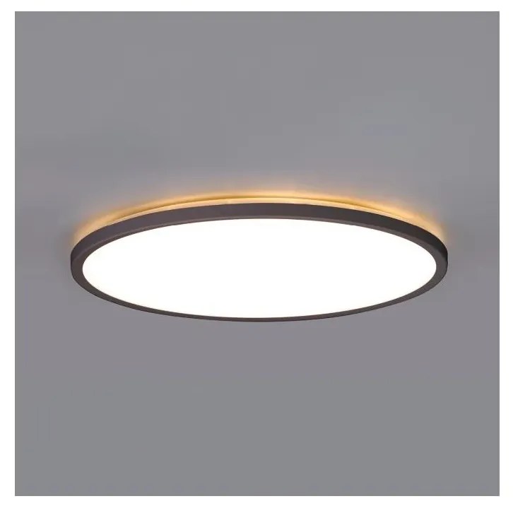 Plafonieră LED cu senzor pentru baie NIVERA LED/12W/230V IP54 d. 22,5 cm negru + telecomandă