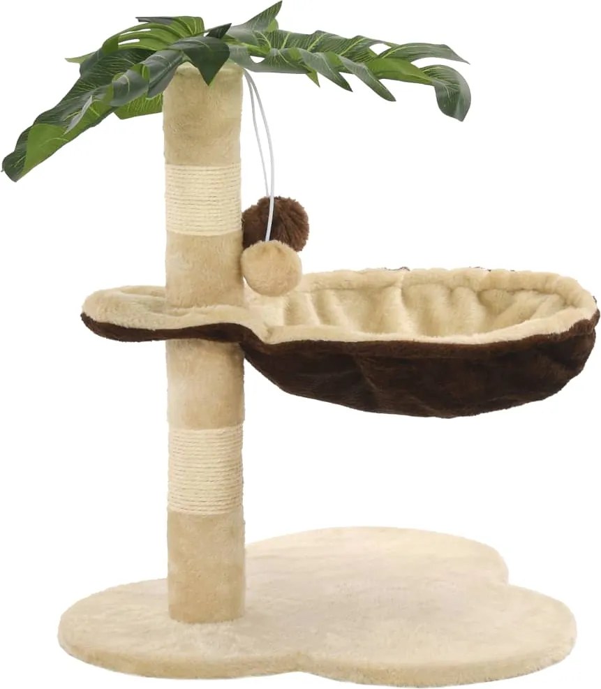 vidaXL Ansamblu pisici cu stâlpi funie sisal, 50 cm, bej și maro