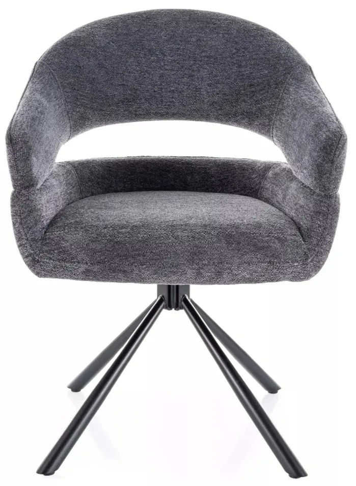 Scaun Borgo gri inchis/negru Raven18