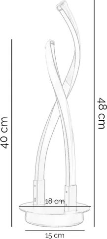 Lampă LED de masă ONLI DAFNE LED/12W/230V 4000K 50 cm negru