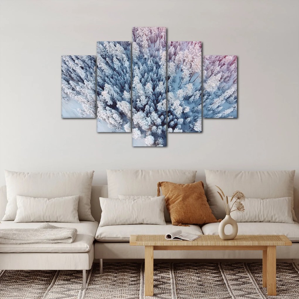 Tablou cu copaci înzăpeziți (150x105 cm)