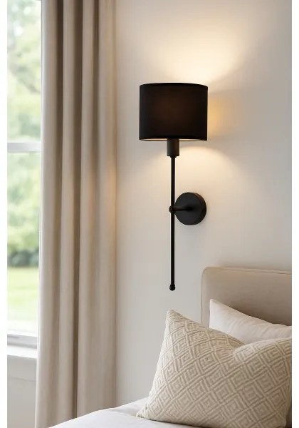 Aplica de perete MADELA 1xE14/40W/230V, neagră