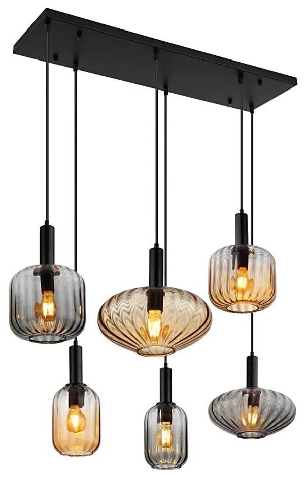 Lustră suspendată pe cablu VALLETTA 6xE27/60W/230V - Globo 15719-6