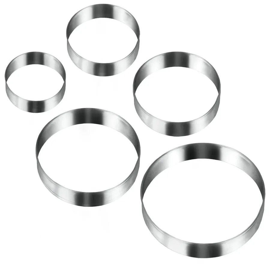 Set 5 forme pentru prăjituri în formă de cerc Metaltex Cookie Cutters