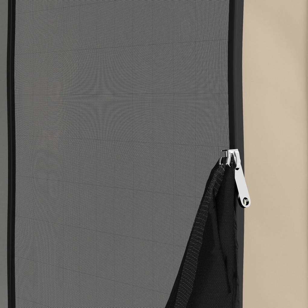 Outsunny cort pop-up pentru camping, portabil, protecție UPF50+, laterale cu plasă, sârmă de oțel, Khaki | Aosom Romania