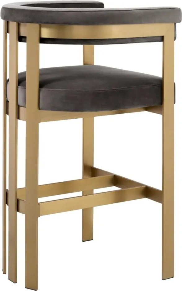 Scaun de bar design LUX, Bar Stool Clubhouse gri