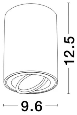 Spot aplicat directionabil GOZZANO negru NVL-820002