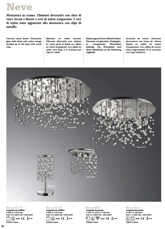 Veioza, lampa de masa moderna NEVE TL1 033945