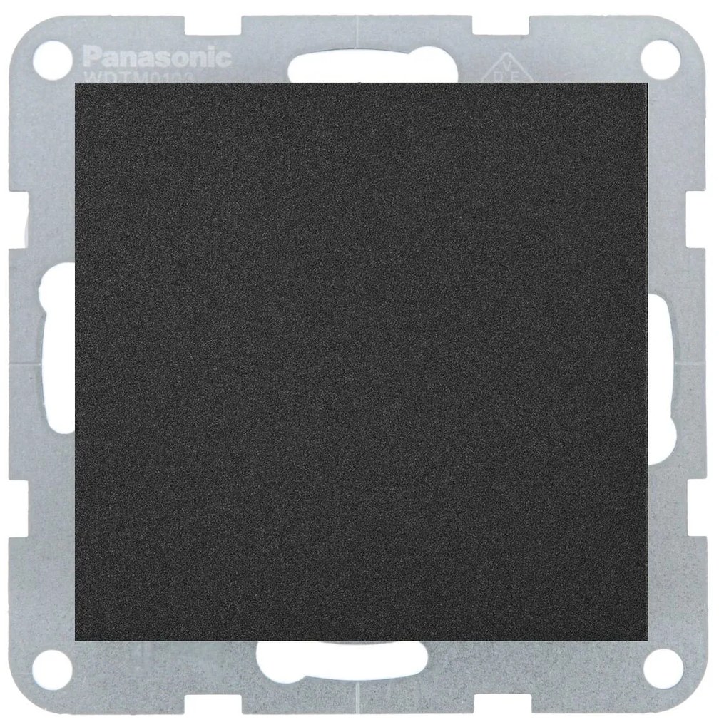 Intrerupator simplu 10A, IP20, Negru, Panasonic Karre Plus 55