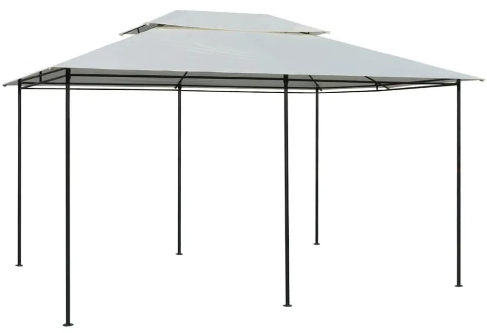 Cort de gradina cu perdele 4 x 3 m, alb