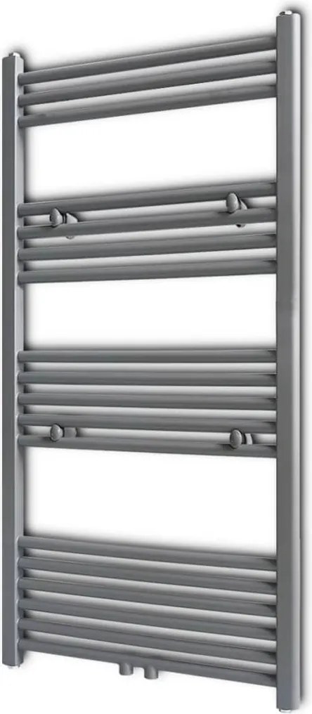 vidaXL Radiator port-prosop încălzire centrală baie, drept, gri, 600x1160 mm