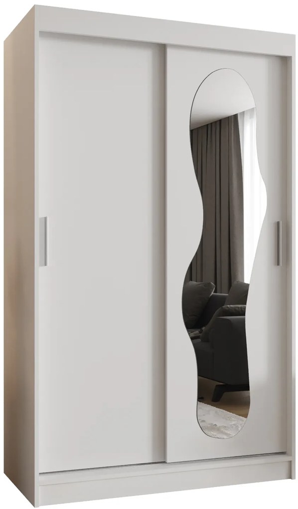 Dulap de haine 120 cm Ulta (alb). 1126317