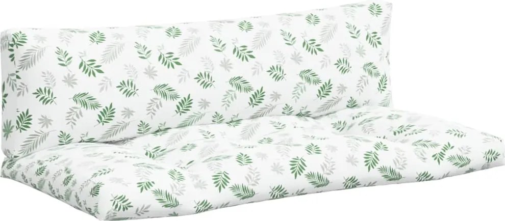 vidaXL Perne pentru paleți, 2 buc., model de frunze, țesătură oxford