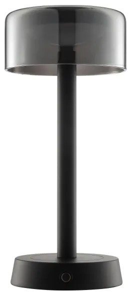 Brilliant - Lampă de birou reîncărcabilă RAZOR cu LED, control tactil și reglare a luminozității, 2,5W/5V, 2700K, IP44, negru