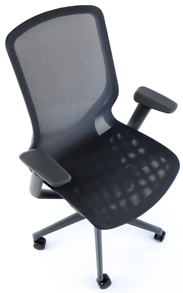 Scaun de birou Lareno, negru/gri