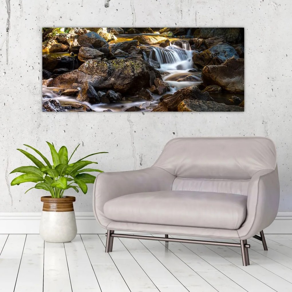 Tablou cu râul pietros (120x50 cm)