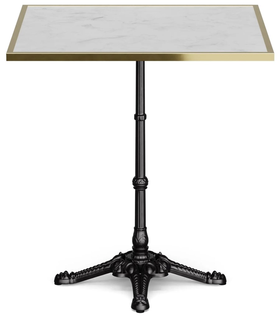 Blumfeldt Patras Lux, masă de bistro, blat de marmură, 60 x 60 cm, bază din fontă