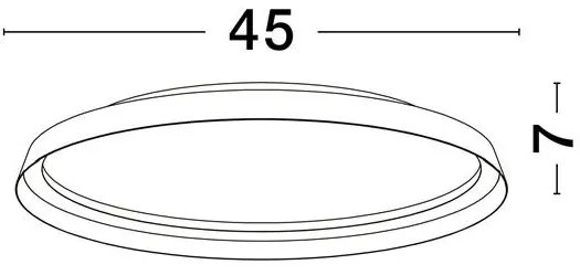 Plafoniera LED design modern circular ORMI alba D-45cm