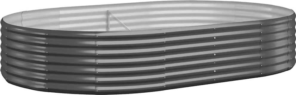 vidaXL Strat înălțat grădină 214x140x36 cm oțel galvanizat