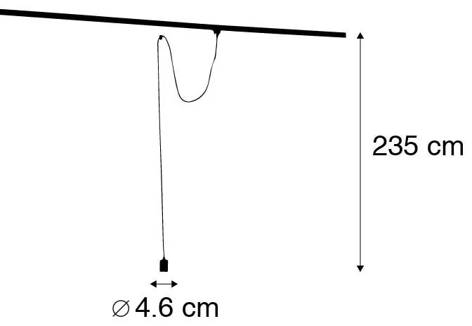 Lampă suspendată cu suspensie pe șină alb - Cavalux