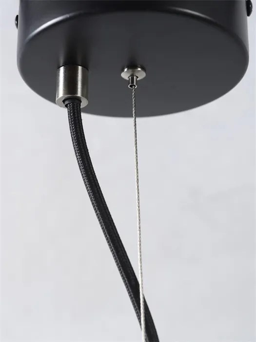 Lustra design nordic Marseille black, 48,5cm