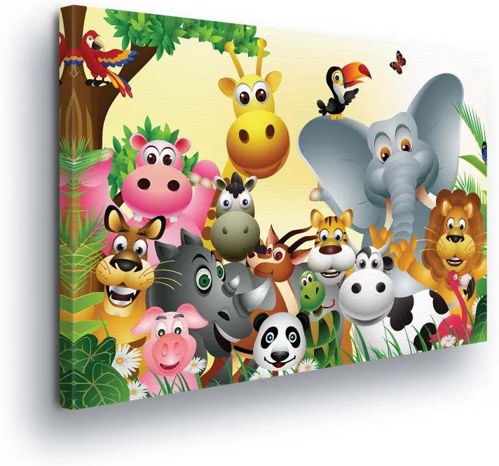 GLIX Tablou - Cartoon Animals 100x75 cm